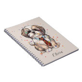 Carnet Dapper Shih Tzu - Aquarelle Chien avec Crav (Côté Droit)