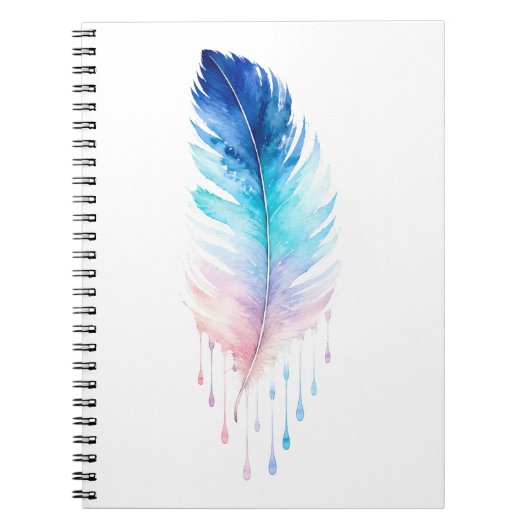 Carnet d'aquarelle à plume Ombre Bleue (Devant)