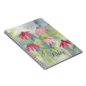 Carnet d'aquarelle aux fleurs roses (Côté Droit)