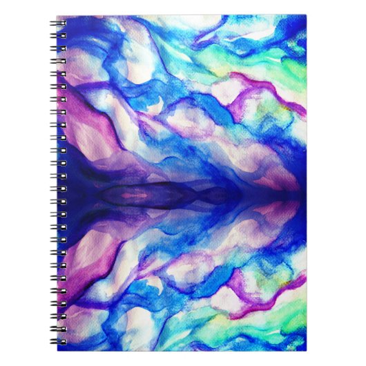 Carnet d'aquarelle bleu violet (Devant)