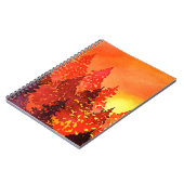 Carnet d'aquarelle chaud au coucher du soleil (Côté gauche)