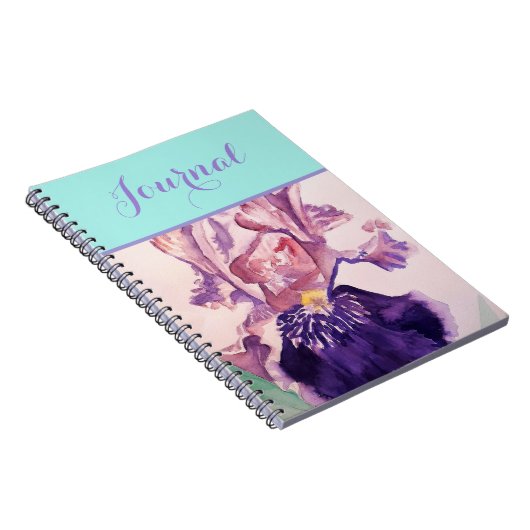 Carnet d'aquarelle fleurie Iris violet (Côté Droit)