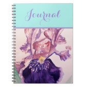 Carnet d'aquarelle fleurie Iris violet (Devant)