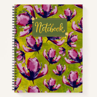 Carnet d'aquarelle florale audacieux Design artist