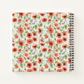 Carnet d'aquarelle orange rouge pavot (Dos)