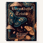 Carnet Dark Academia Butterfly Nom esthétique Sentiment (Devant)