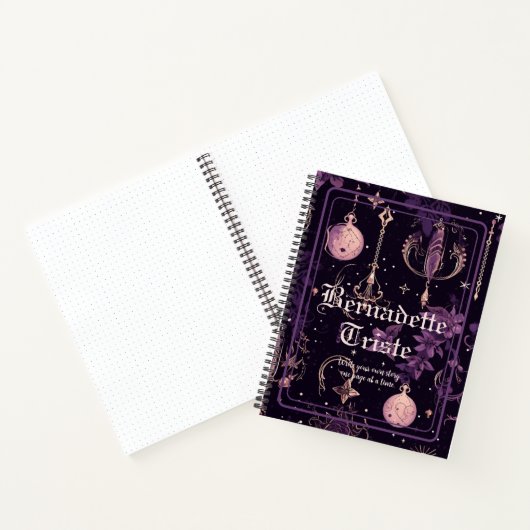 Carnet Dark Academia Goth Nom esthétique Sentiment (Intérieur)