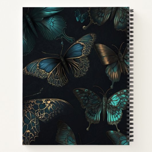 Carnet Dark Academia Nom esthétique Papillon Sentiment (Dos)