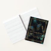 Carnet Dark Academia Nom esthétique Papillon Sentiment (Intérieur)