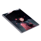 Carnet Dark Aesthetic Anime Girl with Umbrella (Côté Droit)