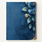 Carnet Dark Blue Peony Gold (Dos)