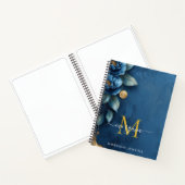 Carnet Dark Blue Peony Gold (Intérieur)
