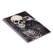 Carnet Dark Boho Gothic Skeleton & Roses Halloween (Côté Droit)