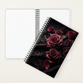 Carnet Dark Goth Pink Rose & Black Brocade (À l'intérieur)