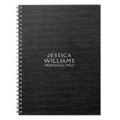 Carnet Dark Gray Fabric Texture Light Gray Typography (Devant)