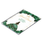 Carnet Dark Green Princess Quinceañera Guest Book (Côté gauche)