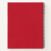 Carnet Dark Red Background  (Dos)