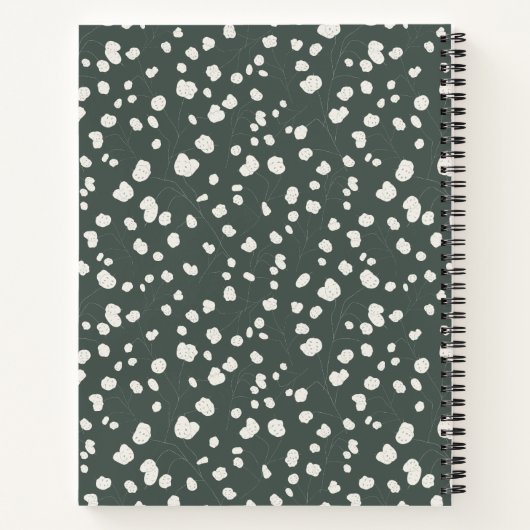 Carnet Dark Sage Green Botanical Personalized (Dos)