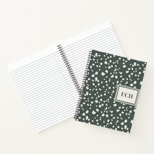 Carnet Dark Sage Green Botanical Personalized (Intérieur)