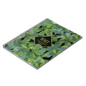 Carnet d'arrosage Plante Motif de feuilles tropica (Côté gauche)