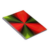 Carnet D'Art Abstrait De Formes Rouge Et Vert (Côté Droit)