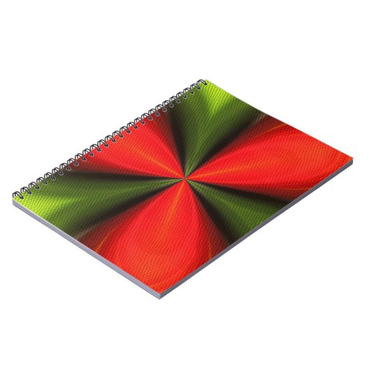 Carnet D'Art Abstrait De Formes Rouge Et Vert (Côté gauche)