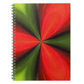 Carnet D'Art Abstrait De Formes Rouge Et Vert (Devant)
