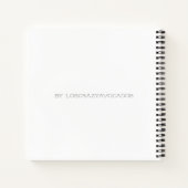 Carnet d'art abstrait minimaliste gris blanc (Dos)