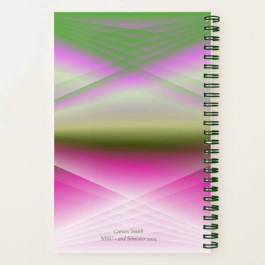 Carnet d'art Abstrait rose et vert (Verso)