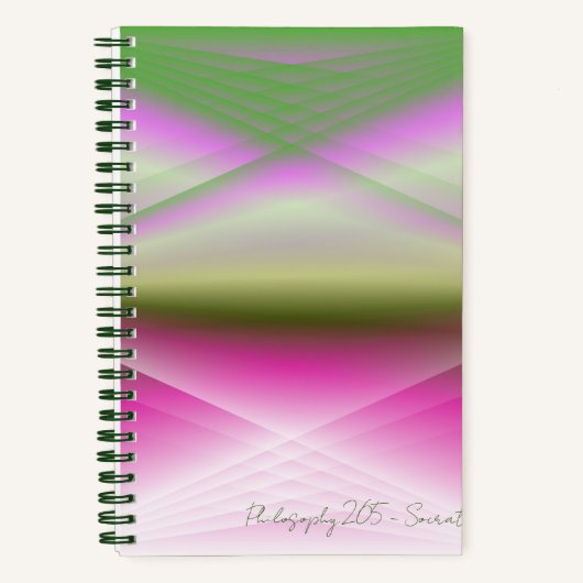 Carnet d'art Abstrait rose et vert (Recto)