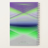 Carnet d'art Abstrait violet vert et bleu (Verso)