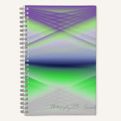 Carnet d'art Abstrait violet vert et bleu (Recto)