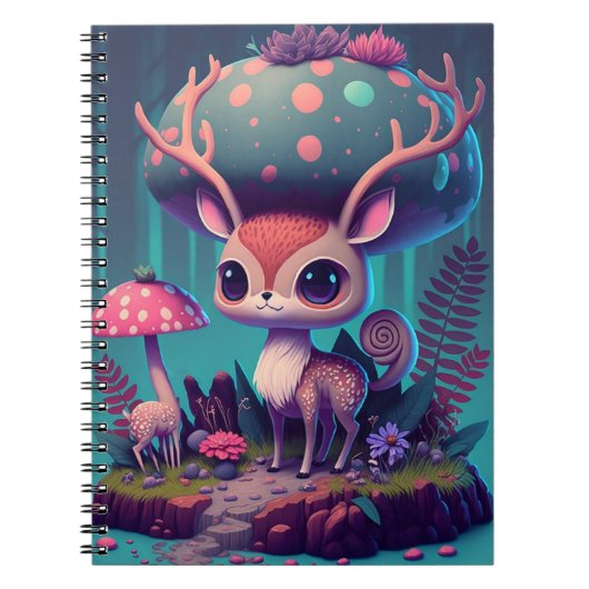 Carnet d'art de cerfs de Champignons mignons (Devant)