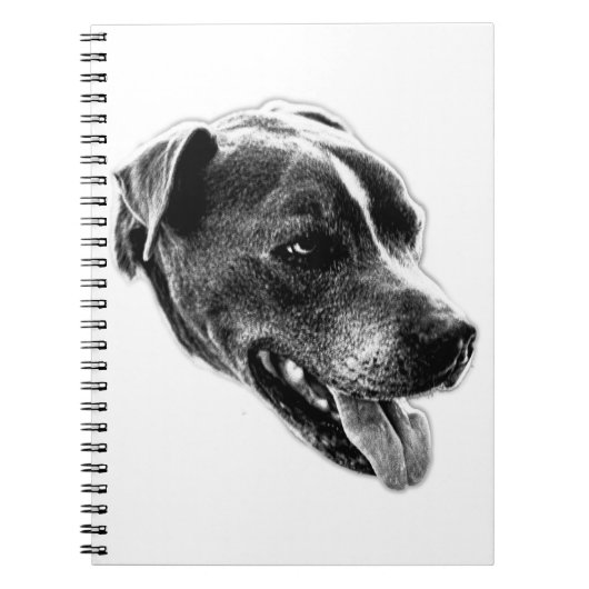 Carnet d'art de mélange Pitbull Compagnon Confiant (Devant)