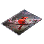 Carnet d'art des oiseaux rouges du Cardinal du Nor (Côté gauche)