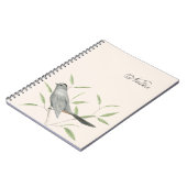 Carnet d'art d'oiseaux personnalisable Grey Catbir (Côté gauche)