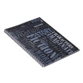 Carnet d'art du mot de l'auteur bleu de fiction (Côté Droit)