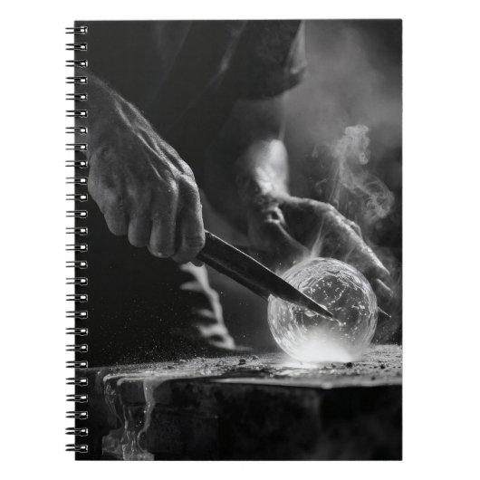 Carnet d'art en verre blanc noir de précision (Devant)