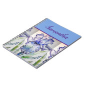 Carnet d'art floral Blue Iris (Côté gauche)