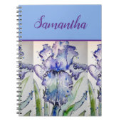 Carnet d'art floral Blue Iris (Devant)