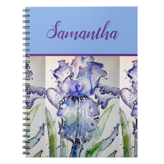Carnet d'art floral Blue Iris (Devant)