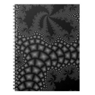 Carnet d'art fractal noir et blanc