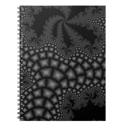 Carnet d'art fractal noir et blanc (Devant)
