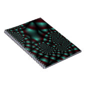 Carnet d'art fractal rouge et Turquoise (Côté Droit)