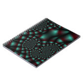 Carnet d'art fractal rouge et Turquoise (Côté gauche)