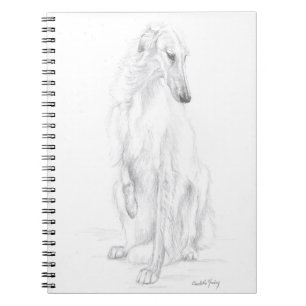 Carnet d'art pour chien de loup russe de Borzoi