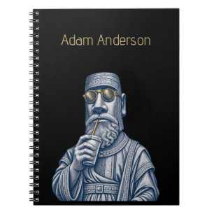 Carnet d'art vintage personnalisé Cool Stone Man