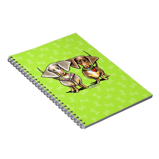 Carnet Dashing Dachshunds Appelés (Côté Droit)