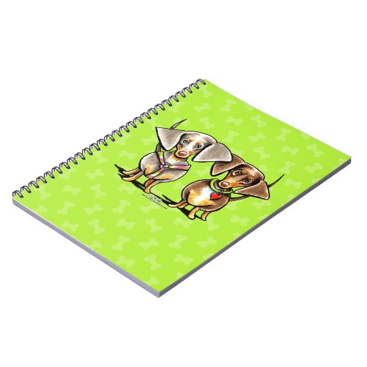 Carnet Dashing Dachshunds Appelés (Côté gauche)