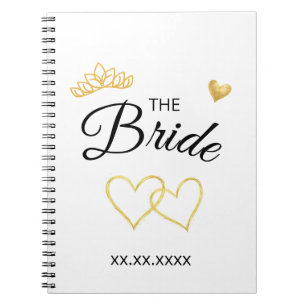 Carnet Date de mariage de la mariée Design élégant